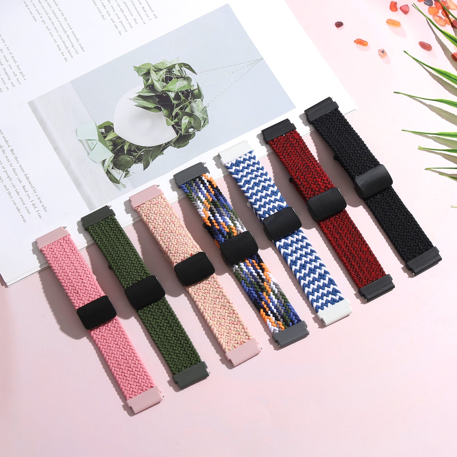 For Garmin Forerunner 265 255 Vivoactive 4 Venu 2 Nylon Watch Strap 22mm Replacement Watchband with Folding Buckle For Garmin Forerunner 265 255 Vivoactive 4 Venu 2 Nylon Watch Strap 22mm Replacement Watchband with Folding Buckle